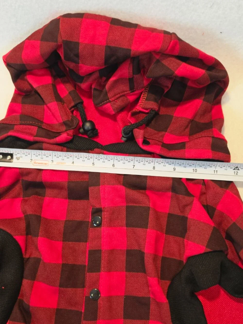Red Buffalo Plaid Dog Hoodie Pet Clothes